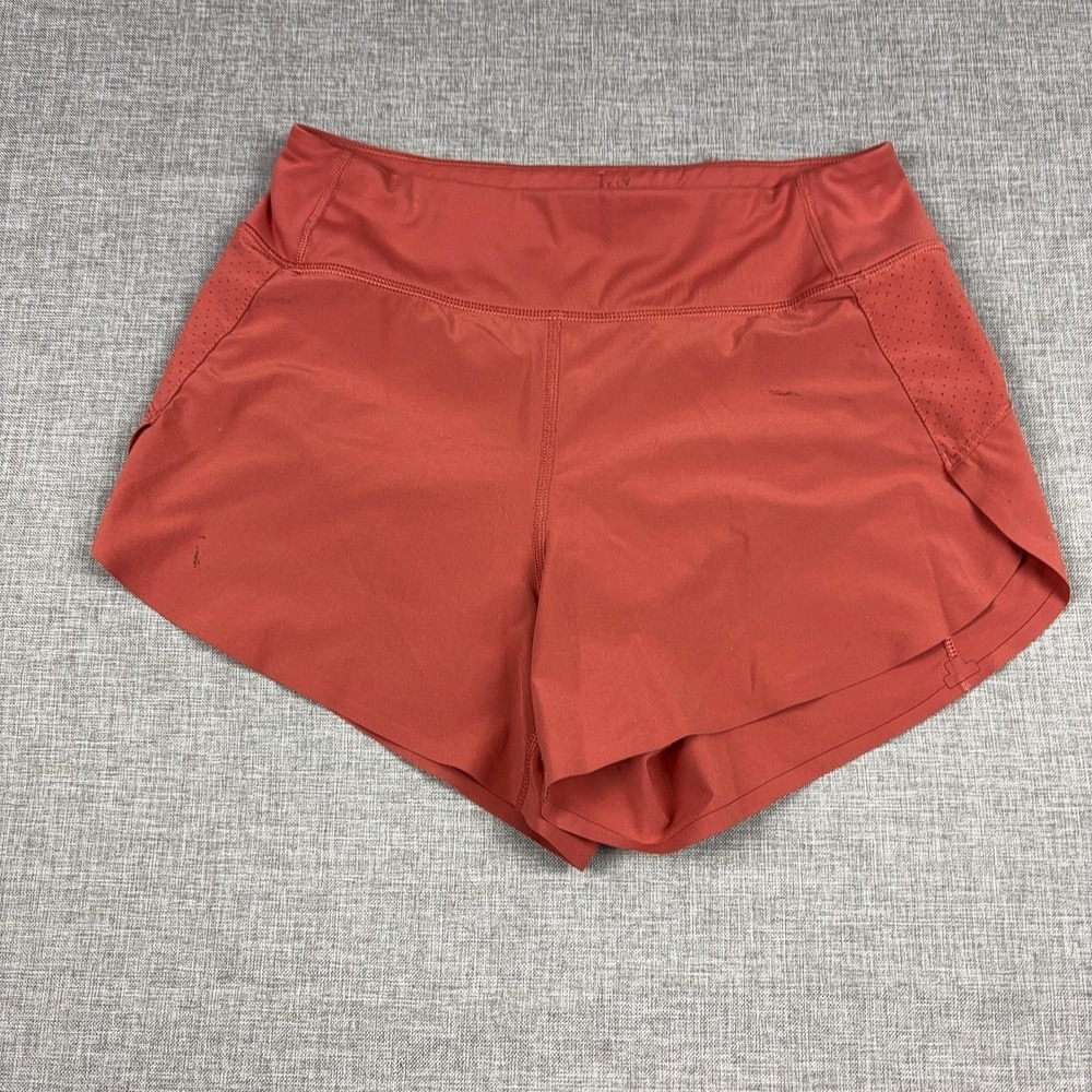 Athleta Run With It Shorts Womens XS Orange Running 3.5in Lined Athletic Gym